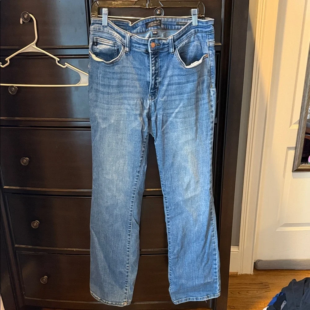 Judy Blue Boot Cut Denim Jeans - with damage - Picture 1 of 5